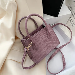 Crocodile Pattern PU Leather Crossbody Bag Chain Shoulder Handbag Mini Purse