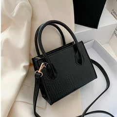 Crocodile Pattern PU Leather Crossbody Bag for Women Chain Shoulder Handbag