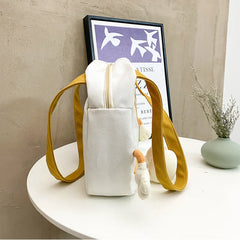 Cartoon Hamburger Women Large-capacity Canvas Bag