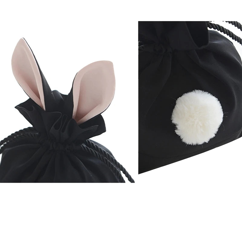 Rabbit Ear Makeup String Pouch Portable Handbag