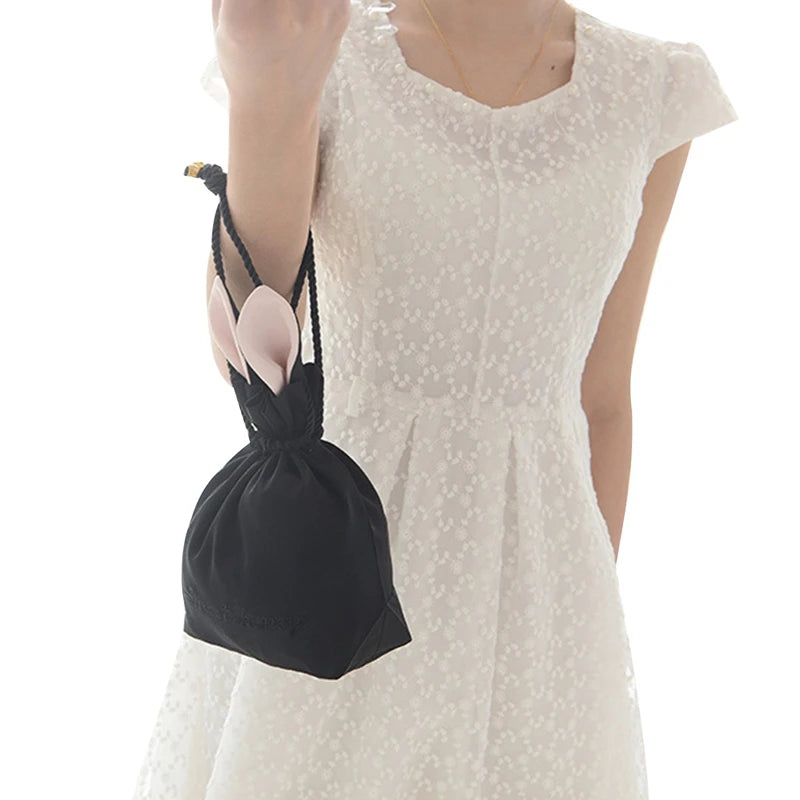 Rabbit Ear Makeup String Pouch Portable Handbag