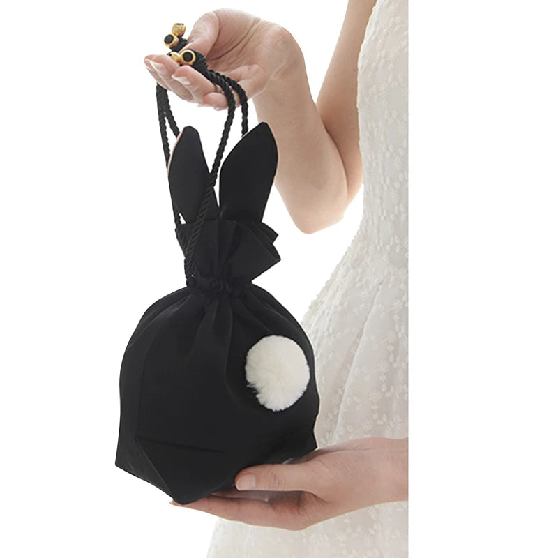 Rabbit Ear Makeup String Pouch Portable Handbag