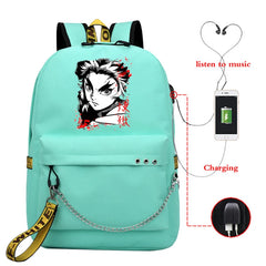 Demon Slayer Anime Travel Bag Harajuku School Bag for Teens