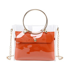 Small Transparent PVC Bucket Shoulder Bag