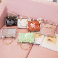 Small Transparent PVC Bucket Shoulder Bag
