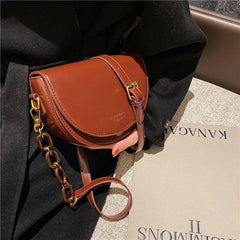 Brown Leather Crossbody Bag for Women Vintage Shoulder Handbags
