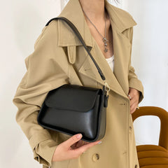 Women Shoulder Bag Soft PU Leather Underarm Bags Female Solid Small Square Bag