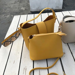 High Leather Bucket Bag Tote Women Messenger Bags