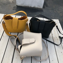 High Leather Bucket Bag Tote Women Messenger Bags