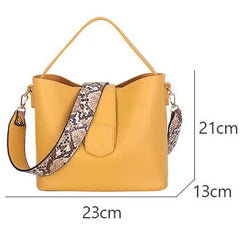 High Leather Bucket Bag Tote Women Messenger Bags