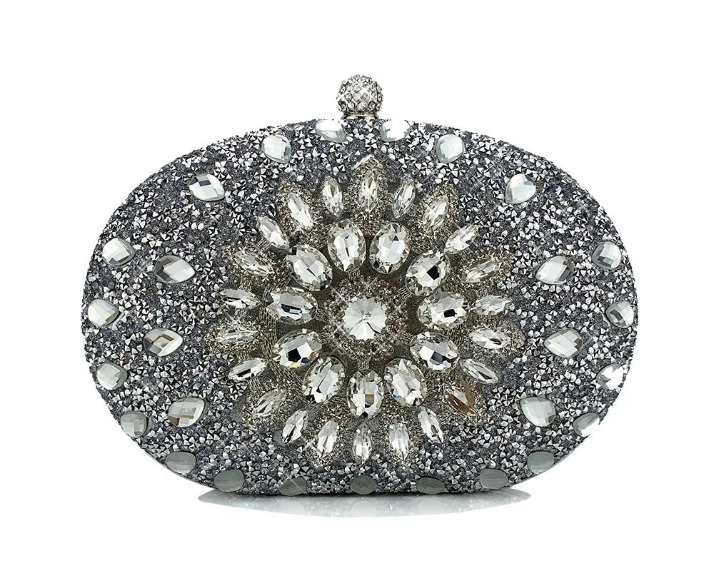Diamond Sunflowers Mini Clutch Bags Evening Wallets 5 Colors