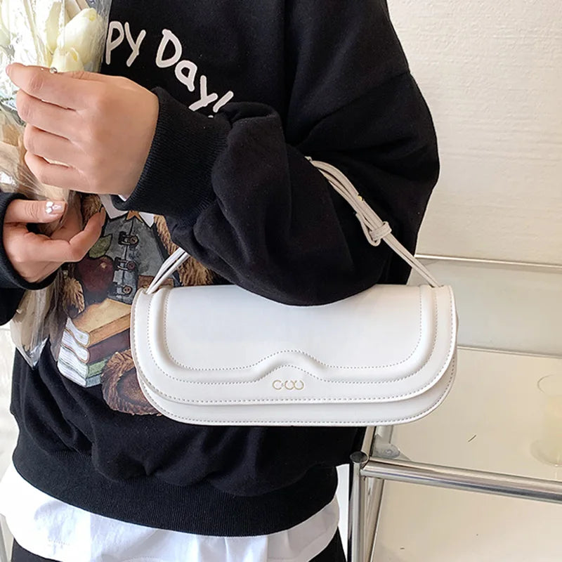Women Strap Sling Shoulder Bag Green Pu Leather Handbag Armpit Bag Clutch