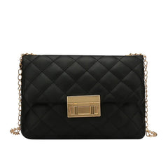 Embroidered Crossbody Bag Ladies Chain Rhombic Small Inclined Span Bag