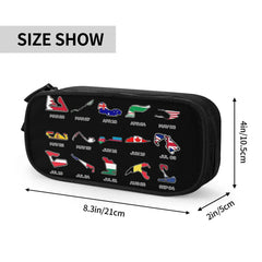 F1 Calendar Pen Box Student School Anime Zipper Pen Bag