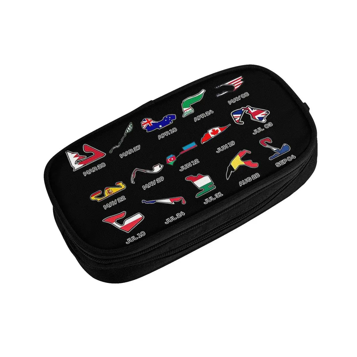 F1 Calendar Pen Box Student School Anime Zipper Pen Bag
