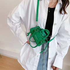 Mini Bucket Bag PU Leather Women's Handbags Chain Crossbody Bags