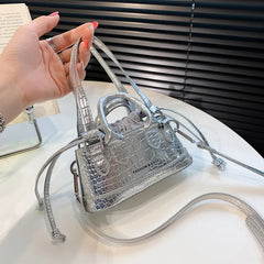 Mini Bucket Bag PU Leather Women's Handbags Chain Crossbody Bags