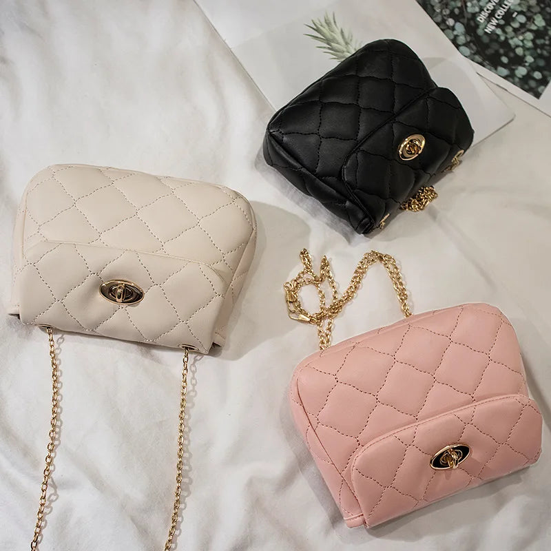 Women's Small Shoulder Bag Chain Rhombus Crossbody Handbag