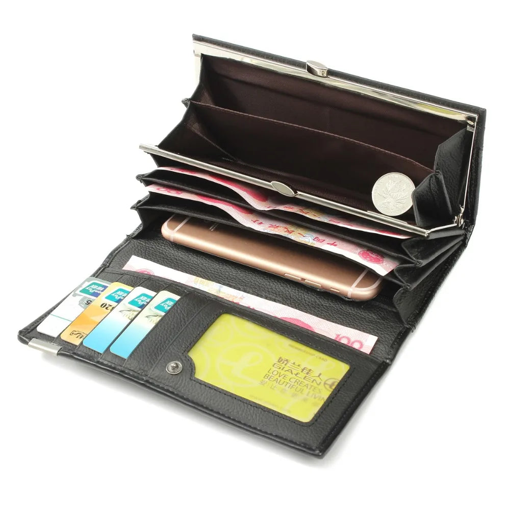 3D Crocodile Grain Women Long Wallets Embossed Female Wallet Clutch Purses