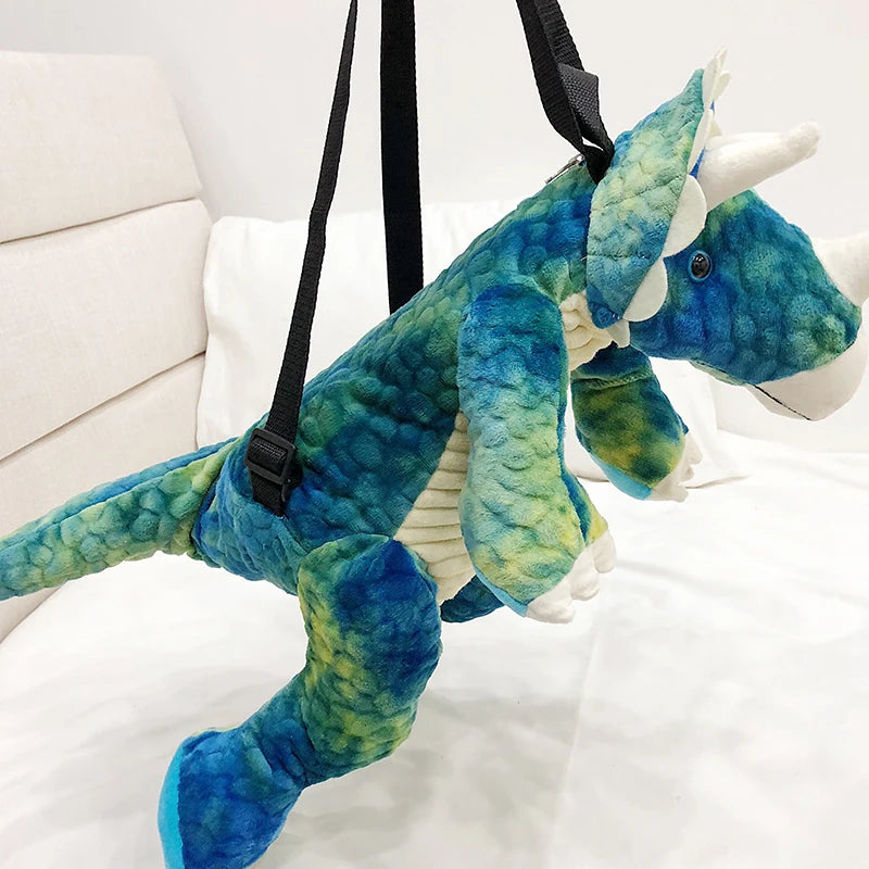 3D Dinosaur Backpack Plush Bag for Kids