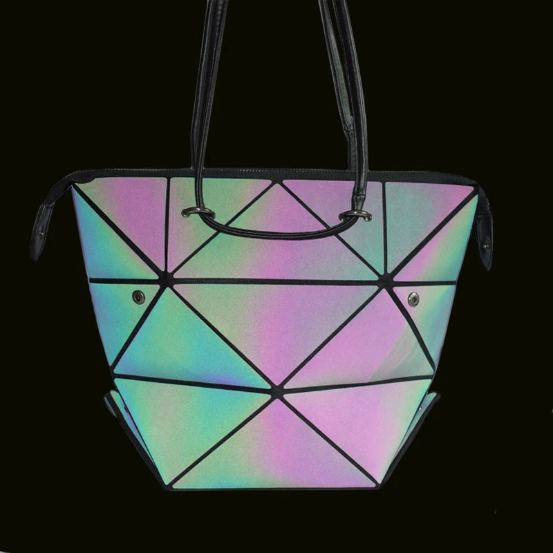 Luminous Geometric Handbags Women Crossbody Bag Tote Handbag