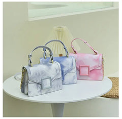 Colorful Handbags for Women Bucket Clutch Box Square Crossbody Shopping