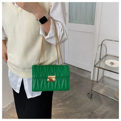 Women's Chain Shoulder Bag PU Leather Crossbody Handbag