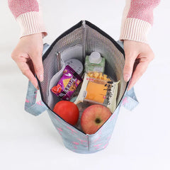 Portable Insulated Canvas Lunch Bag Thermal Food Picnic Tote Cooler Bag