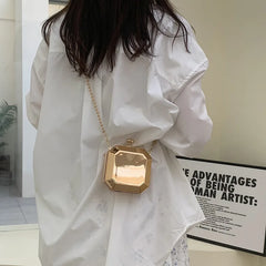 Glossy Chain Shoulder Bag Small Handbag