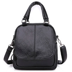 High Women Backpacks Function Leather Ladies Chains Small Backpack