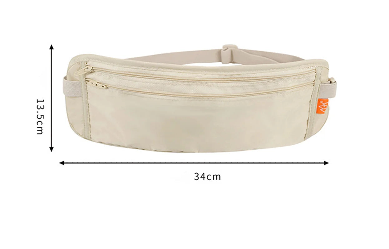 Invisible Travel Waist Packs Passport Money Belt Bag