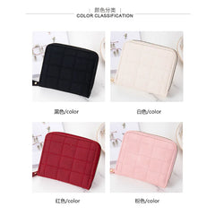 Embroidered Zipper Coin Purse Short Women's Wallet