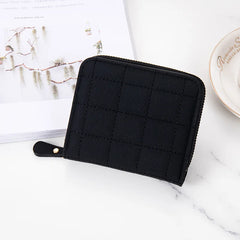 Embroidered Zipper Coin Purse Short Women's Wallet