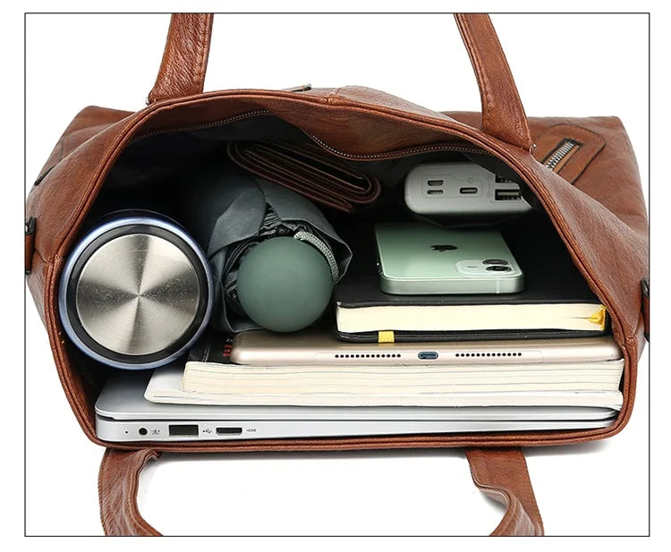 Multi-pocket PU Leather Shoulder Bags for Women