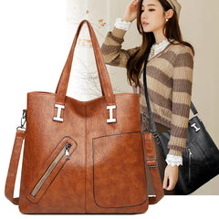 Multi-pocket PU Leather Shoulder Bags for Women