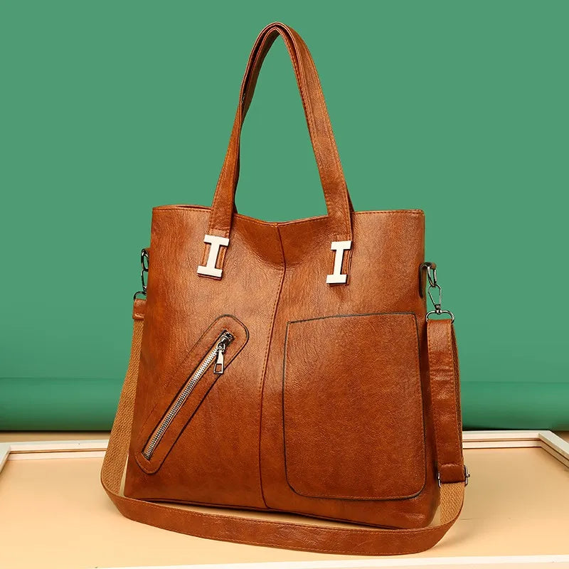 Multi-pocket PU Leather Shoulder Bags for Women
