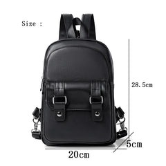 Men Leather Backpack Small Shoulder Bags for Male High Pu Mini Crossbody Bag
