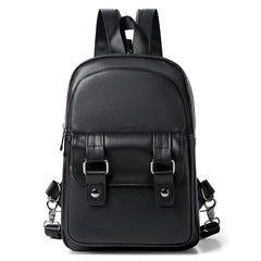Men Leather Backpack Small Shoulder Bags for Male High Pu Mini Crossbody Bag
