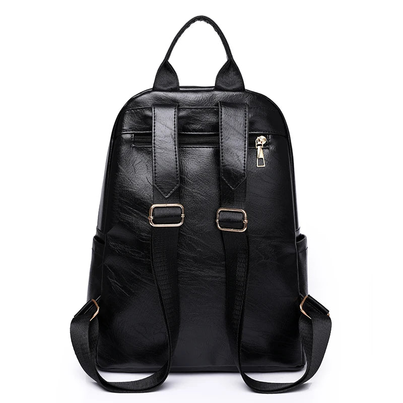Fashion PU Leather Girl Backpack Shoulder Bag