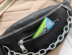 PU Waist Bag Women Money Belt Bum Pack Travel Crossbody Chest Bags