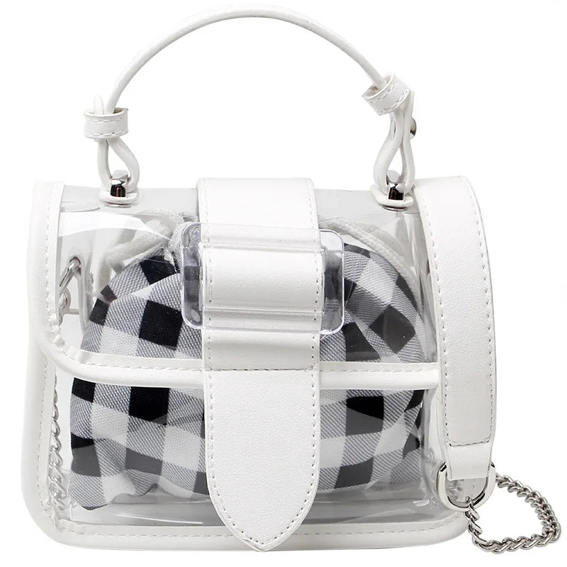 Small PVC Jelly Bag Transparent Shoulder Handbag