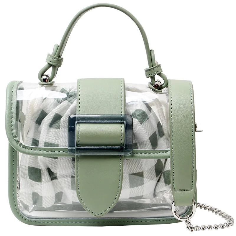 Small PVC Jelly Bag Transparent Shoulder Handbag