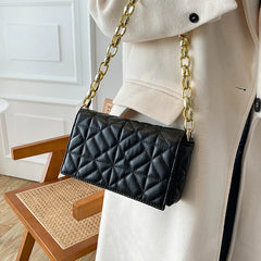 Plaid Shoulder Bag Thick Chain Women Handbags
