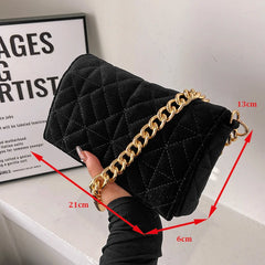 Plaid Shoulder Bag Chain Underarm Bags Women Handbags Crossbody