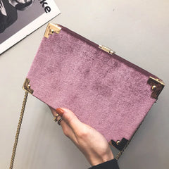 Starry Sky Box Bag Metal Chain Shoulder Crossbody Bag