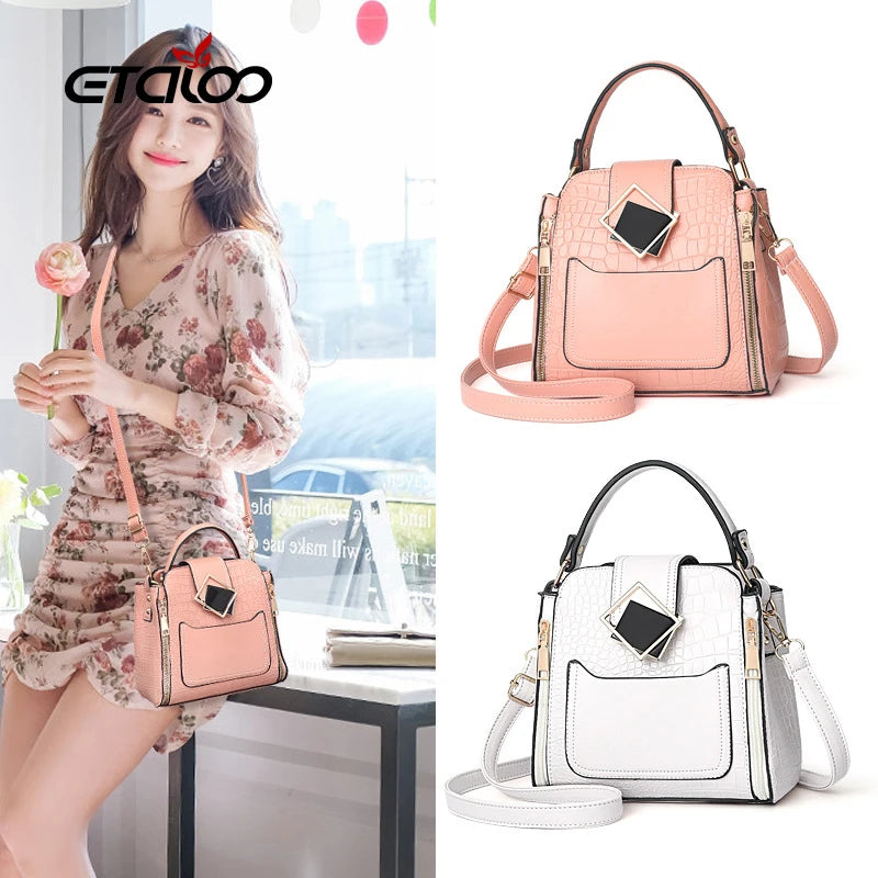 Pu Leather Women's Crossbody Bag Shoulder Handbag Travel Bolsas