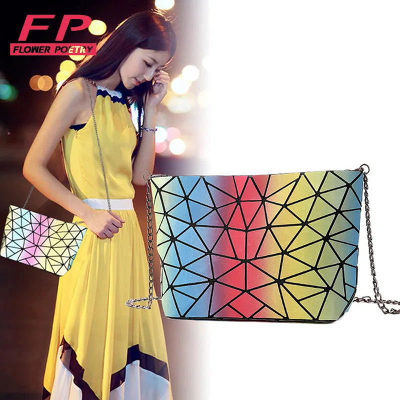 Luminous Geometry Women Shoulder Bags Chain Handbag