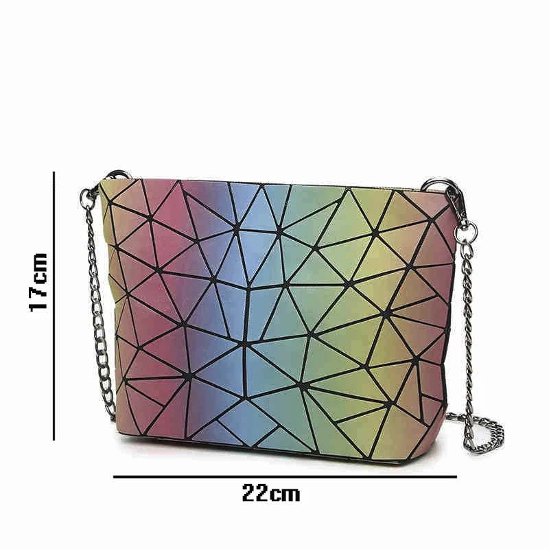 Luminous Geometry Women Shoulder Bags Chain Handbag