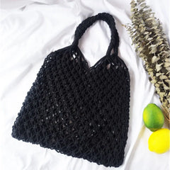 Rattan Women Shoulder Bags Wicker Woven Handbags Large Capacity Summer Beach