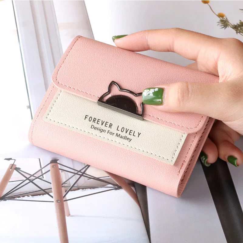 Short Wallet Ladies Mini Metal Buckle Small Wallet